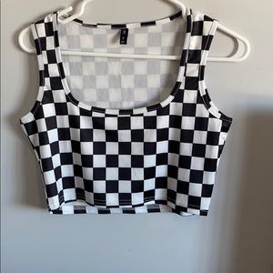 ZAFUL checkered crop top